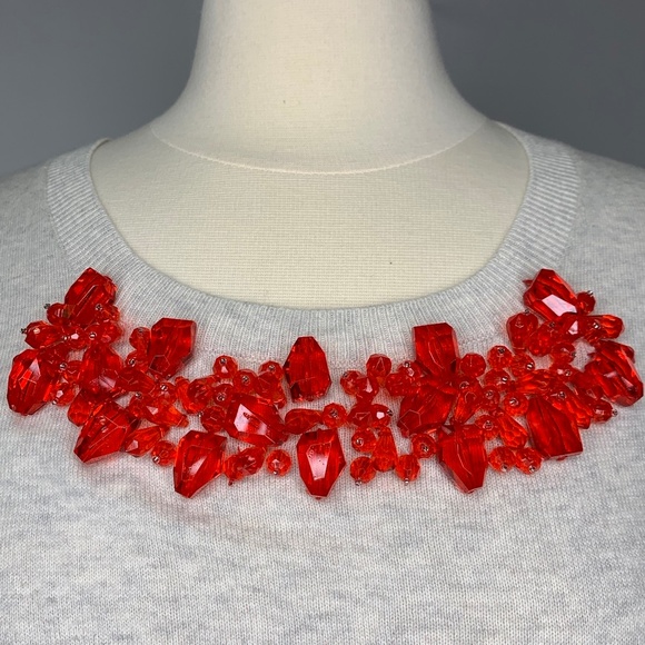 CAbi Rock Candy Shell Sweater Beaded Size: M - Picture 2 of 8